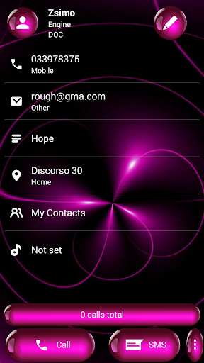 Dialer Theme Sphere Pink drupe - Image screenshot of android app