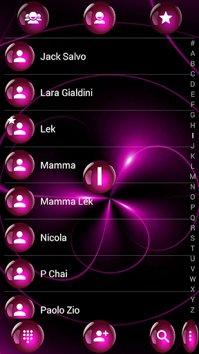 Dialer Theme Sphere Pink drupe - Image screenshot of android app