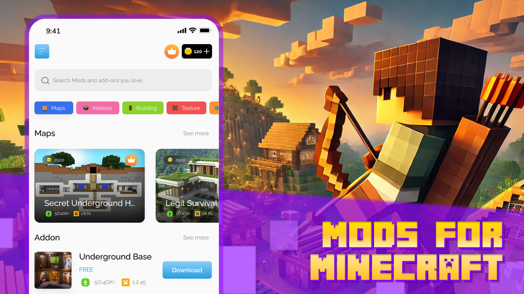 Mods & Addons for Minecraft PE - Image screenshot of android app