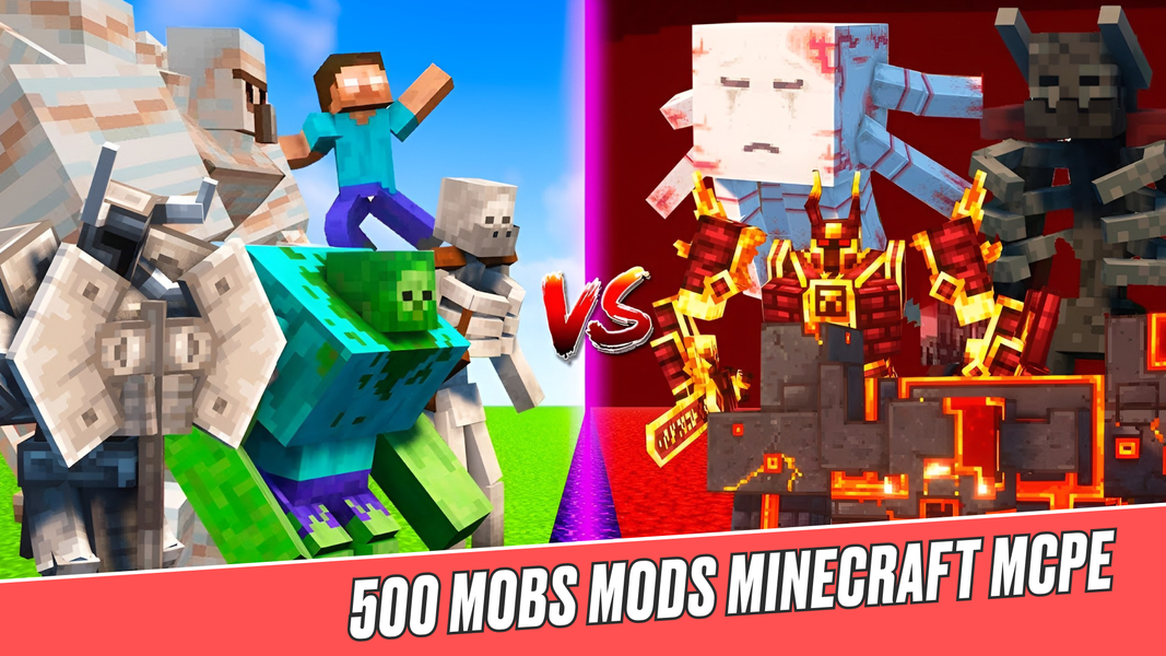 500 Mobs Mods Minecraft MCPE - عکس برنامه موبایلی اندروید
