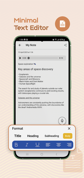 Notely Voice: AI Voice to Text - Image screenshot of android app
