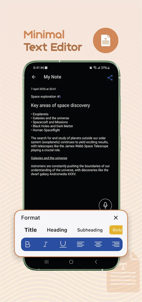 Notely Voice: AI Voice to Text - Image screenshot of android app