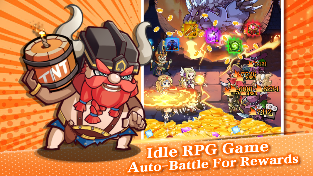 Mythic Summon: Idle RPG - Gameplay image of android game