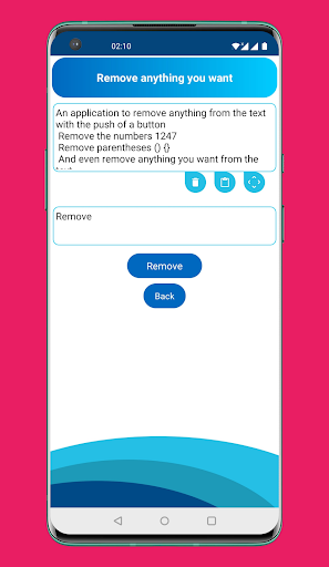 Text delete and word - Image screenshot of android app