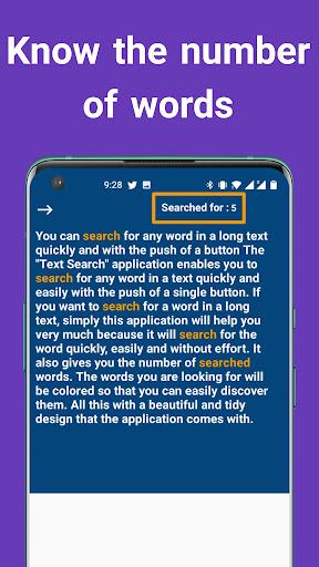 Find a word in text quickly - Image screenshot of android app