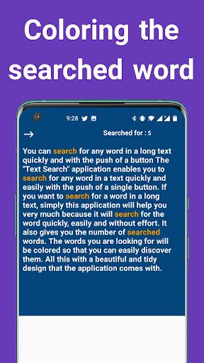 Find a word in text quickly - عکس برنامه موبایلی اندروید