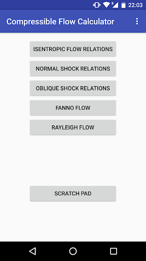 Compressible Flow Calculator - عکس برنامه موبایلی اندروید