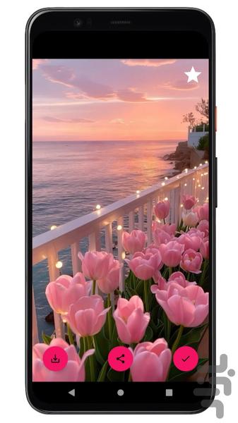 تصویر زمینه صورتی دخترانه | آفلاین - Image screenshot of android app