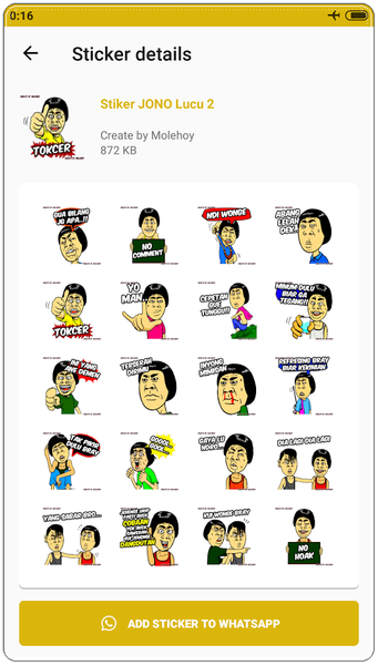 Stiker Lucu WAStickerApps - Image screenshot of android app