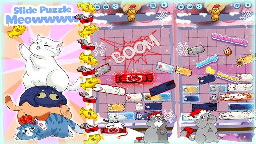 Slide Puzzle: Train Brain by solving cat challenge - Gameplay image of android game
