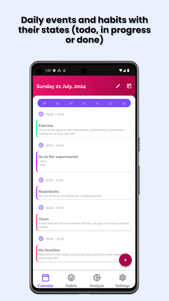 Calendar - Simple Planner - عکس برنامه موبایلی اندروید