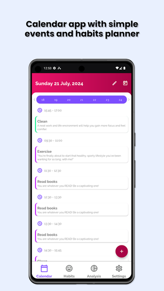 Calendar - Simple Planner - عکس برنامه موبایلی اندروید
