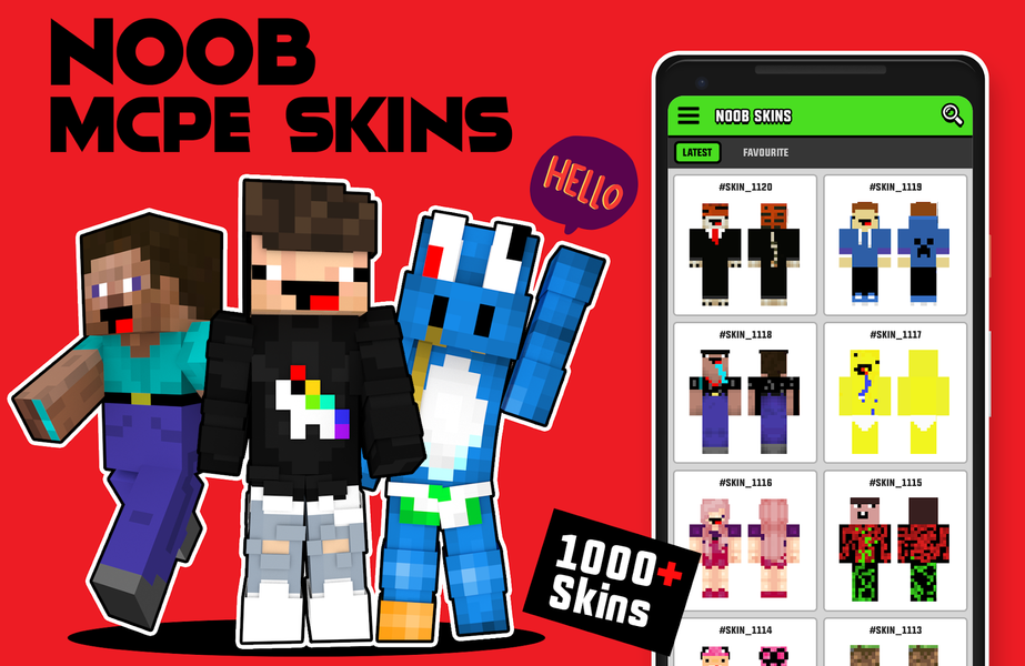 NOOB Skins for Minecraft - Image screenshot of android app
