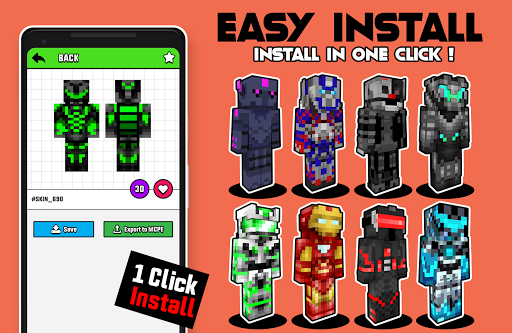 Robot Skins for Minecraft - Image screenshot of android app