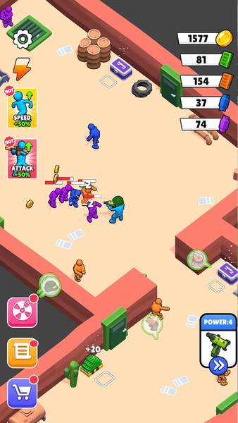 Crazy shooting zombies - Gameplay image of android game