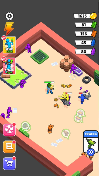 Crazy shooting zombies - Gameplay image of android game