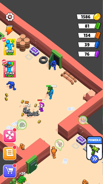Crazy shooting zombies - Gameplay image of android game