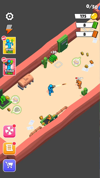 Crazy shooting  zombies - Gameplay image of android game