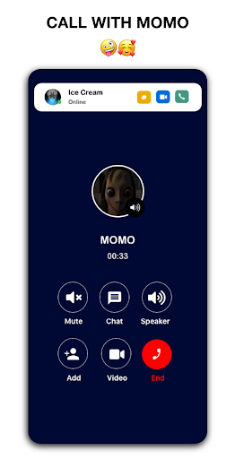 Creepy Momo📞 Talk video call + chat - Image screenshot of android app