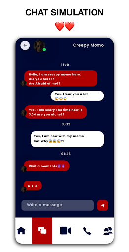 Creepy Momo📞 Talk video call + chat - عکس برنامه موبایلی اندروید