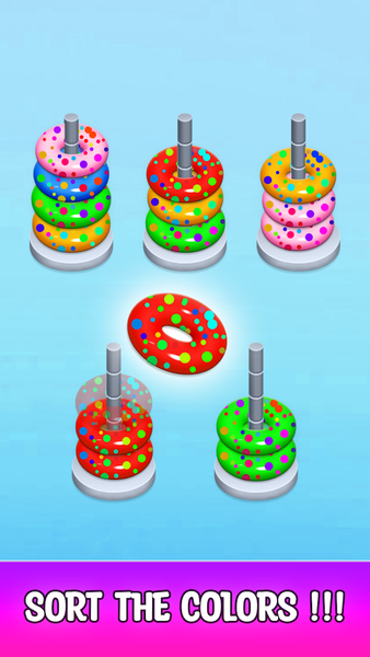 Ring Stack-Color Spot Puzzle - Gameplay image of android game