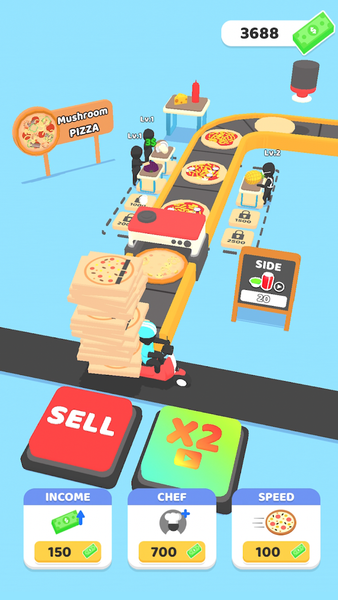 Make a Pizza - Factory Idle - Gameplay image of android game