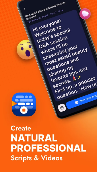 Teleprompter Video Script Pro - Image screenshot of android app