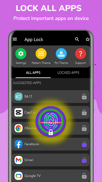 App Lock - Fingerprint Lock - عکس برنامه موبایلی اندروید