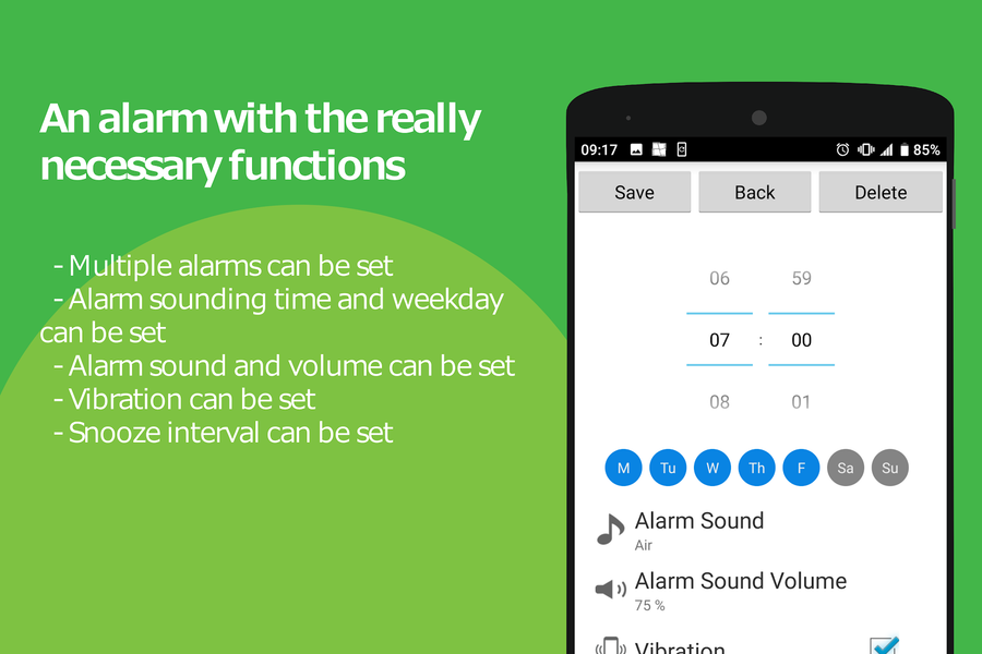 دانلود برنامه Simple Alarm اندروید | بازار