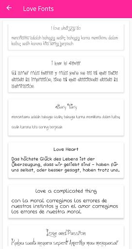 Love Fonts for FlipFont - Image screenshot of android app