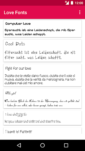Love Fonts for FlipFont - عکس برنامه موبایلی اندروید