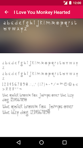 Love Fonts for FlipFont - عکس برنامه موبایلی اندروید