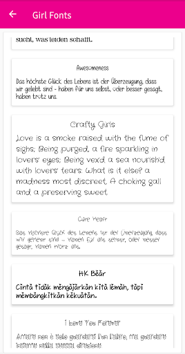 Girls Fonts for FlipFont - Image screenshot of android app