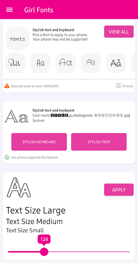 Girls Fonts for FlipFont - Image screenshot of android app