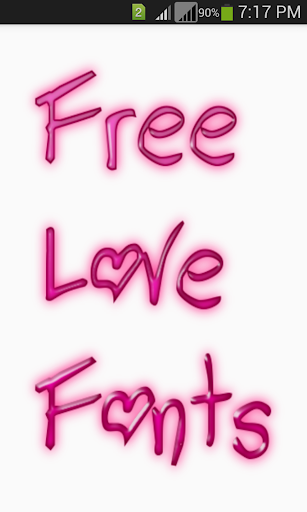 Free Love Fonts - Image screenshot of android app