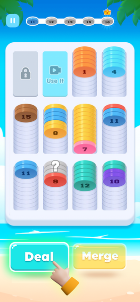 Sort Coins - Chips Merge - Gameplay image of android game