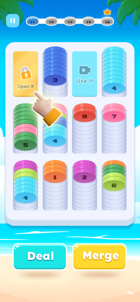 Sort Coins - Chips Merge - Gameplay image of android game