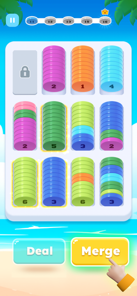 Sort Coins - Chips Merge - Gameplay image of android game
