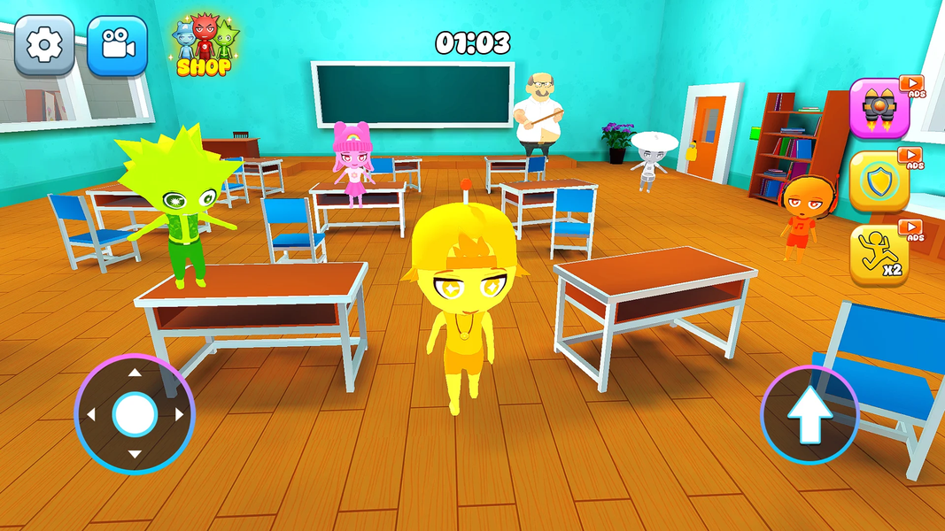 Monster School Breakout Obby - Gameplay image of android game