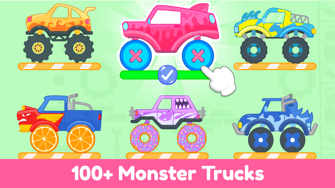 Monster Truck Kids Car Games - عکس بازی موبایلی اندروید