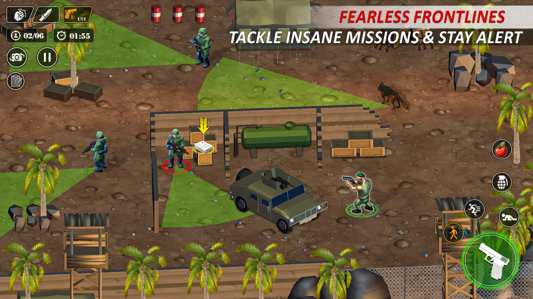 Commando Survival War Game WW2 - Gameplay image of android game