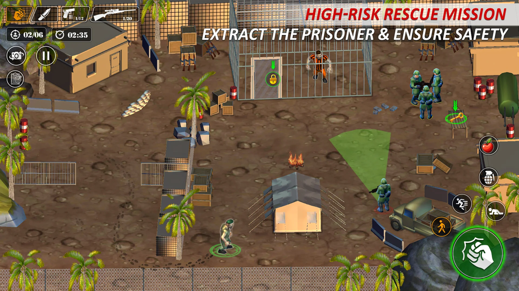 Commando Survival War Game WW2 - Gameplay image of android game