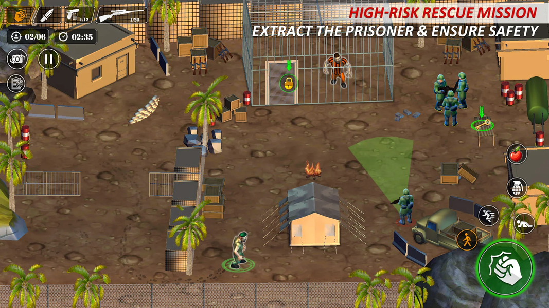 Commando Survival War Game WW2 - Gameplay image of android game