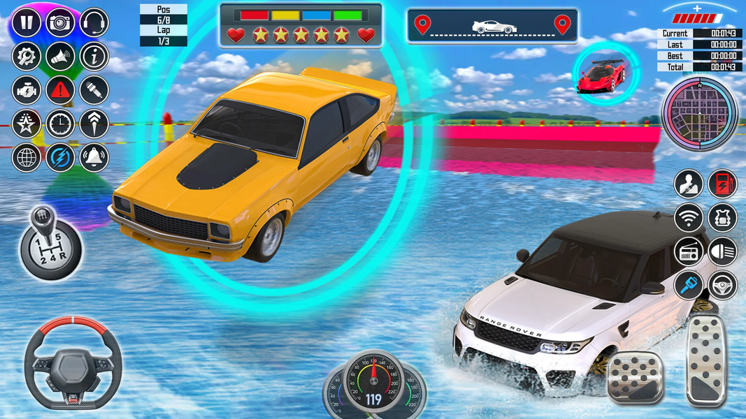 Water Car Racing ۳d: Car Games - عکس برنامه موبایلی اندروید