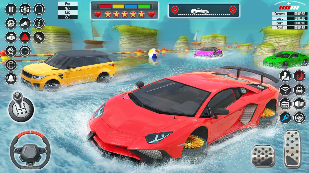 Water Car Racing ۳d: Car Games - عکس برنامه موبایلی اندروید