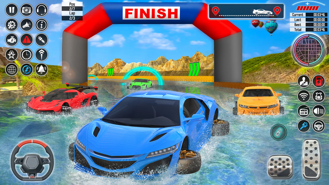 Water Car Racing ۳d: Car Games - عکس برنامه موبایلی اندروید