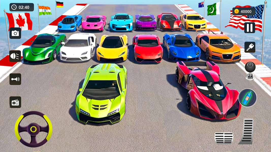 Mega Ramp Car Stunts Race 2024 - Gameplay image of android game