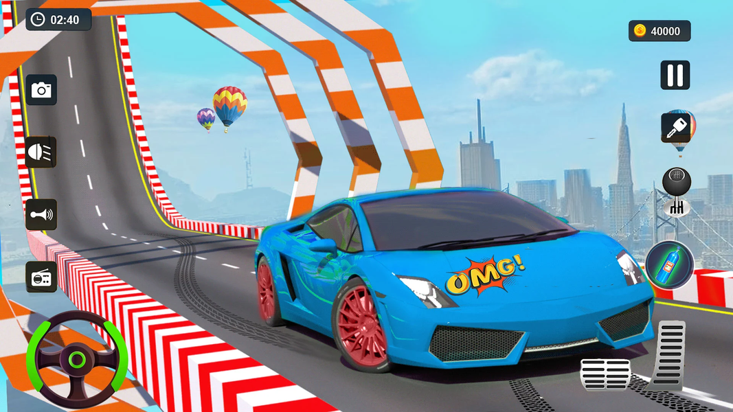 Mega Ramp Car Stunts Race 2024 - Gameplay image of android game