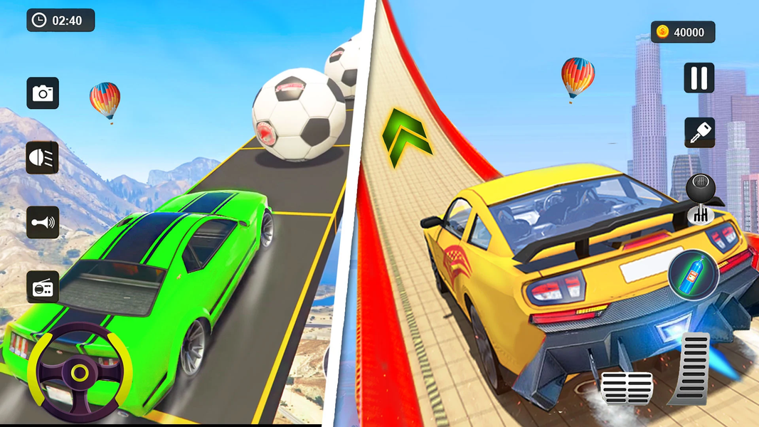 Mega Ramp Car Stunts Race 2024 - Gameplay image of android game