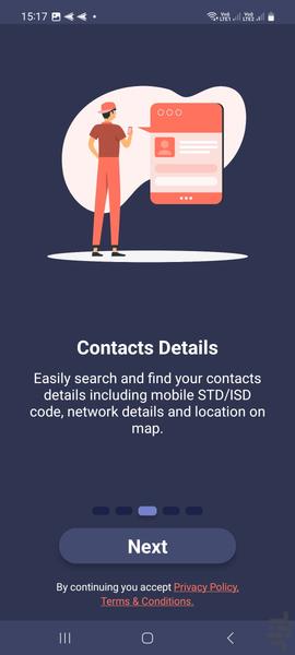مکان یاب دقیق شماره تماس روی نقشه - Image screenshot of android app